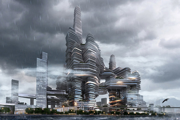 超具科幻感的未来大型城市概念-cloud citizen