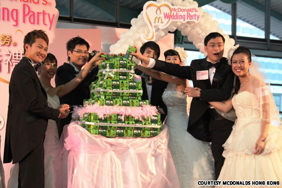 準新人們，你會想在麥當當辦喜酒嗎？（摸下巴）