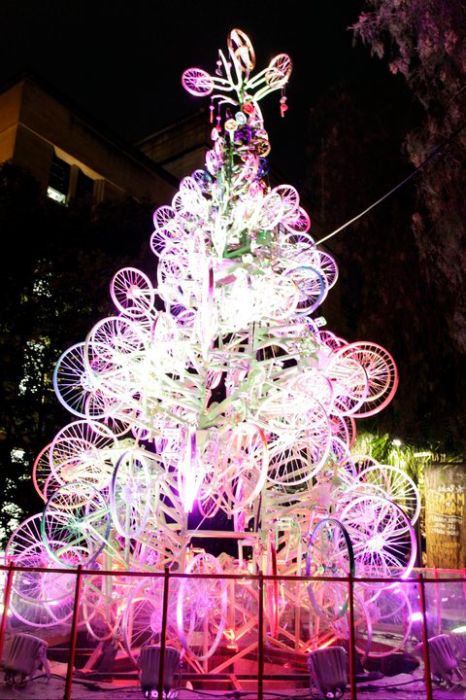 金溝杯～金溝杯！用100腳踏車做成的聖誕樹