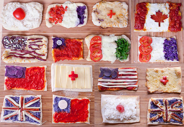 帶你環遊世界的國旗造型Pizza