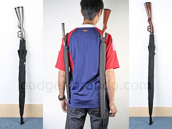 落雨了？那就提槍上陣吧！雄壯威武的「步槍雨傘」誕生