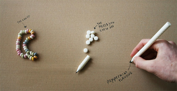 讓你文思泉湧還可以解飢的「糖果筆」