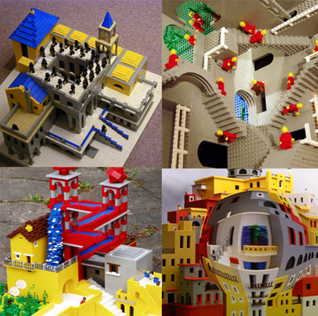 向M.C. Escher致敬的樂高作品