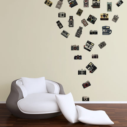 喀嚓！讓相機迷為之瘋狂的「8位元相機壁貼」