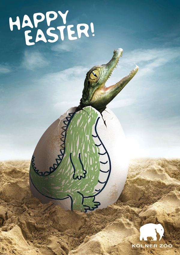 [廣告創意]充當復活節彩蛋的可愛小動物