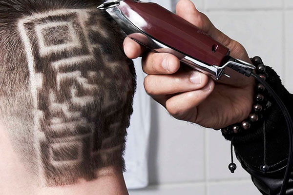 長在頭毛上帥勁十足的QR Code