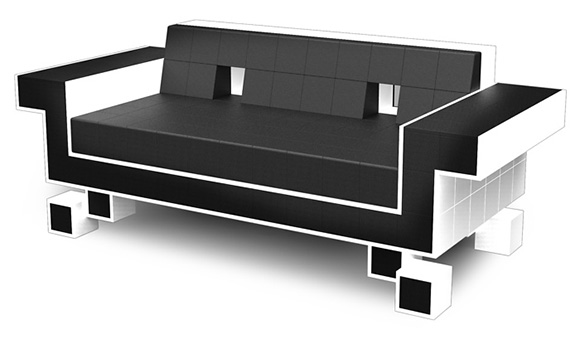 沙發也要8位元！很討喜的太空侵略者沙發