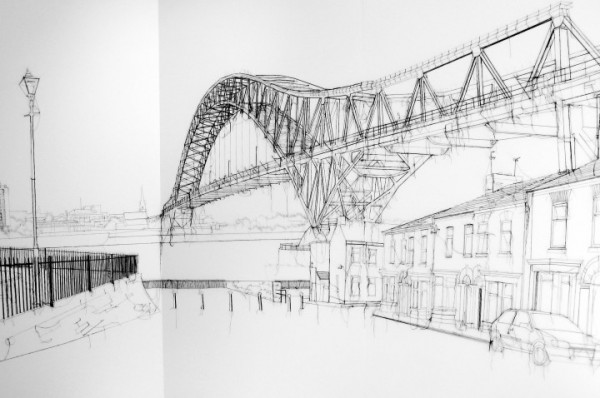 一針一線勾織而成的素描針線畫