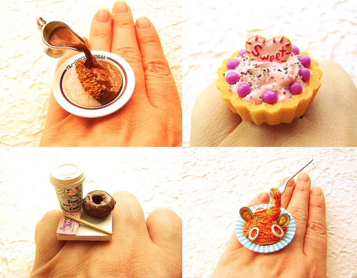 讓你無時無刻都感覺餓的可愛食物戒指 