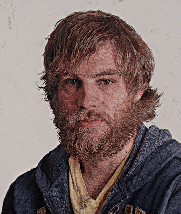 針線情都沒他行的寫實針線畫