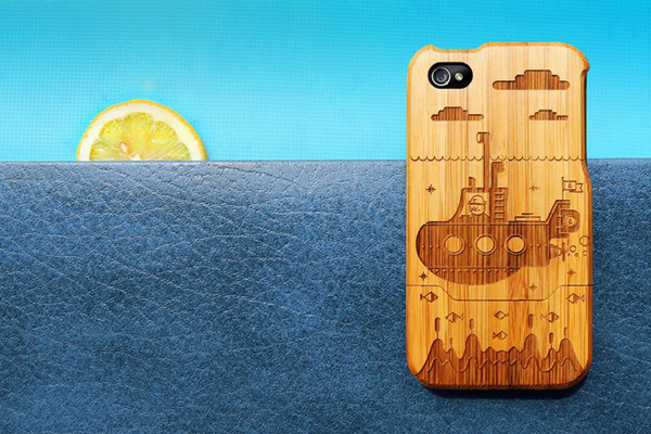 帶著可愛幻想一同潛水的iPhone竹質保護套