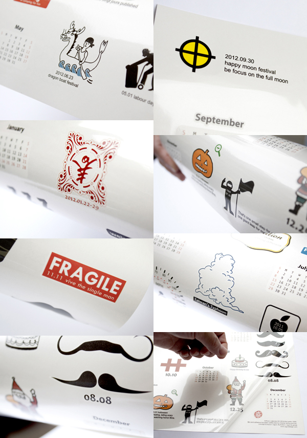 [台灣設計] 水越設計用刺青年曆跟大家拜早年
