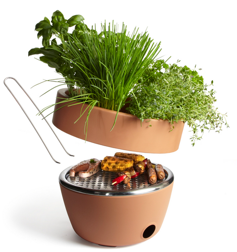 一兼二顧妙設計！盆栽+BBQ二合一