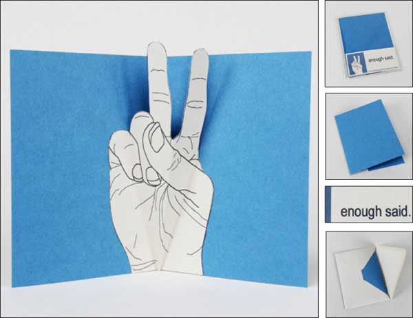 一個手勢勝過千言萬語！金促咪的卡片設計