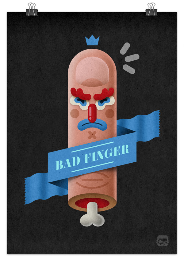 用手指畫出藝術塗鴉作品：「Bad Finger」
