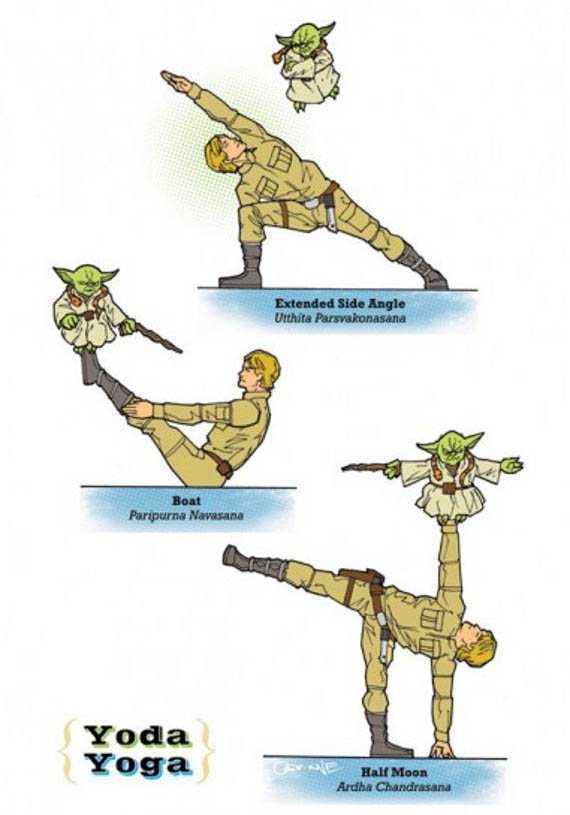 肌肉酸痛嗎？運用你的黑暗原力做做瑜伽吧！