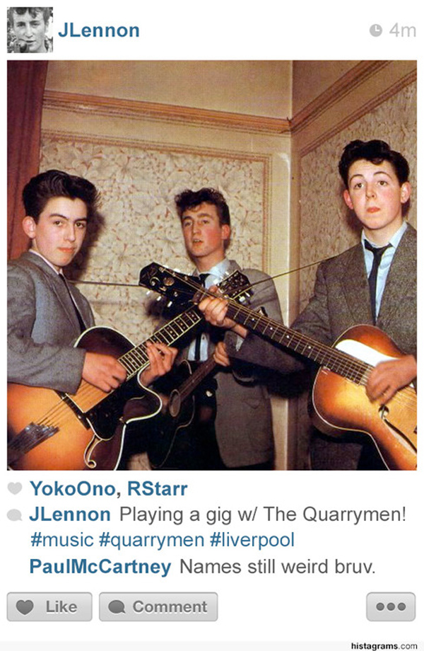 如果 Instagram 早點發明，就可以追蹤名人了阿！