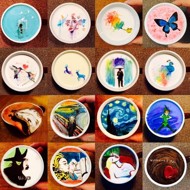 把星空、皮卡丘都帶進咖啡拉花裡，捨不得喝下的杯中藝術