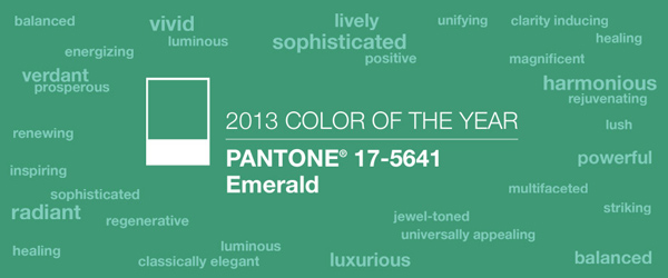 PANTONE®官方公布2013年度代表色：「Emerald」