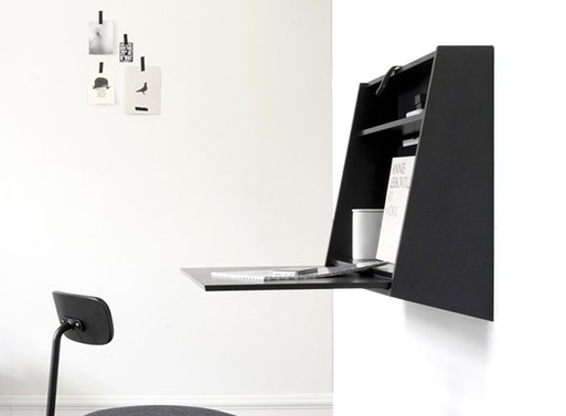 真的不是公事包！可以隱藏秘密的黑木壁桌