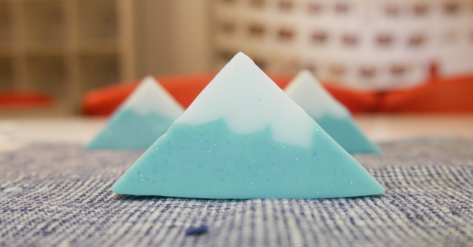 解憂富士山！簡單步驟自製三角手工皂