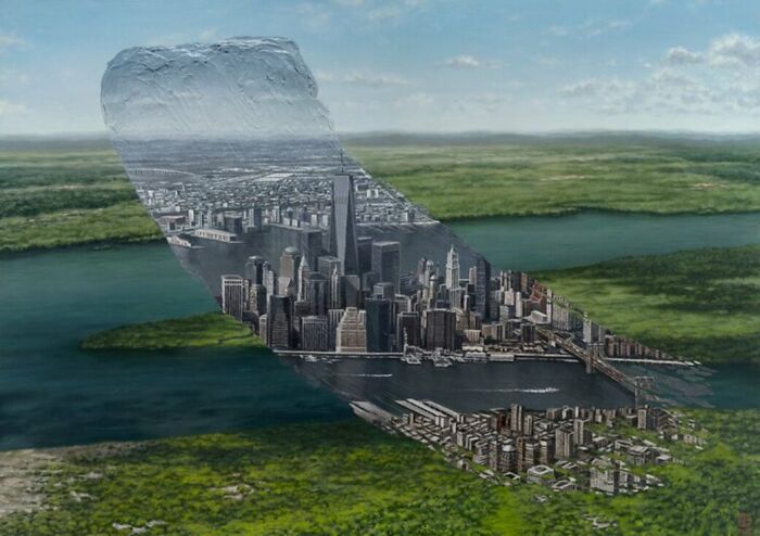 抹下一筆「超現實異世界」！德國藝術家 David Ambarzumjan 將城市中的巨大筆刷化為神奇時光隧道