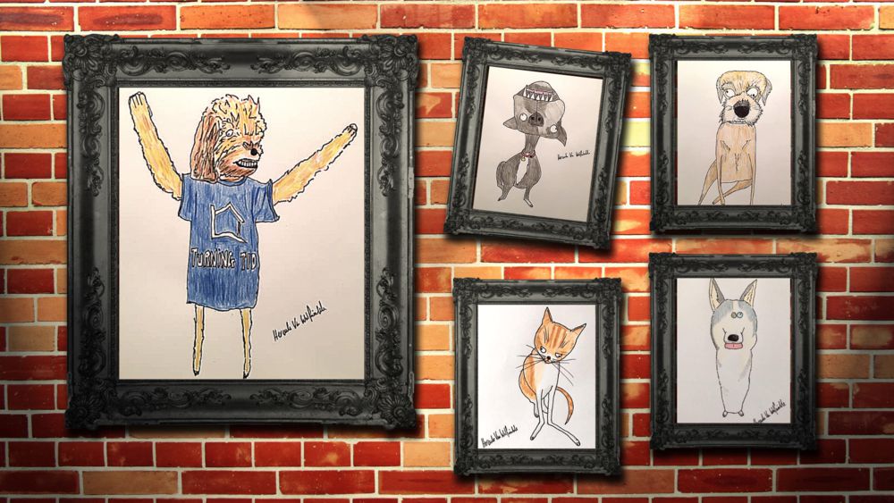 越拙劣越可愛!英國爸爸Hercule Van Wolfwinkle化身插畫家為兒子畫下幽默寵物畫作