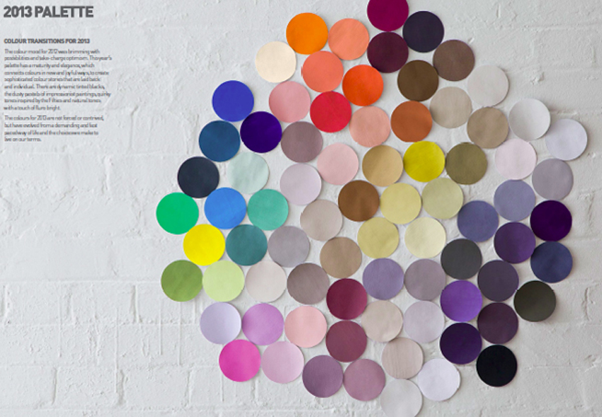 用流行色彩打造新的生活空間吧！2013趨勢色大解析