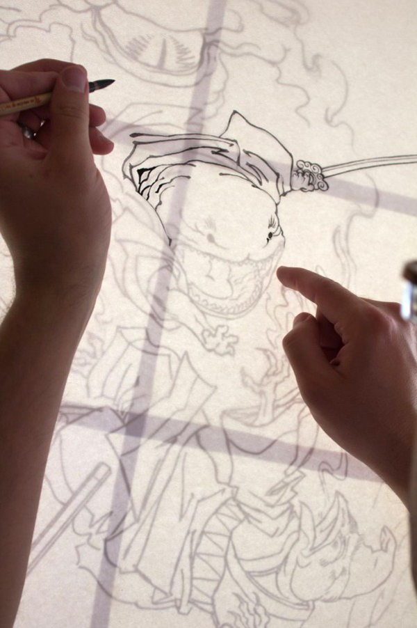 電玩亂入！Jed Henry神人級浮世繪創作