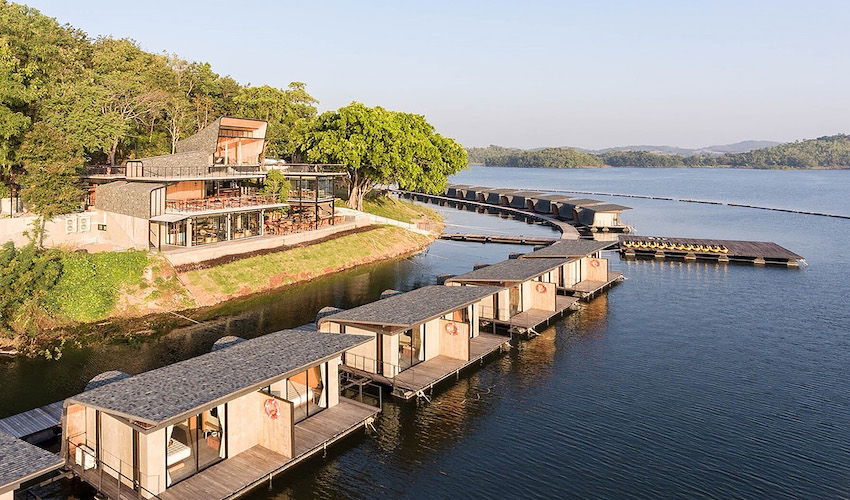湖上漂浮飯店！泰國北碧府「Z9 Resort」絕美湖景水上度假旅宿