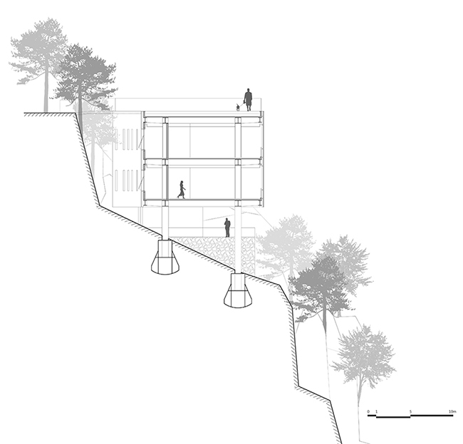 一座平凡的美術館，但它「懸浮」在百米絕壁之上