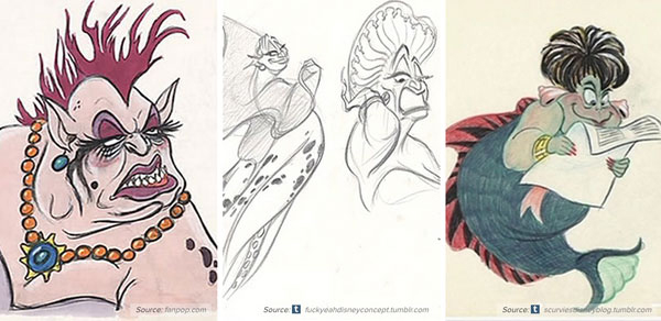 迪士尼動畫角色的早期設計，感覺有另一種滋味