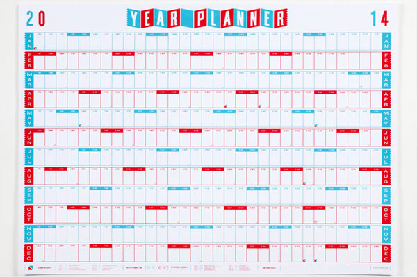 25 種充滿現代設計風格的 2014 年年曆