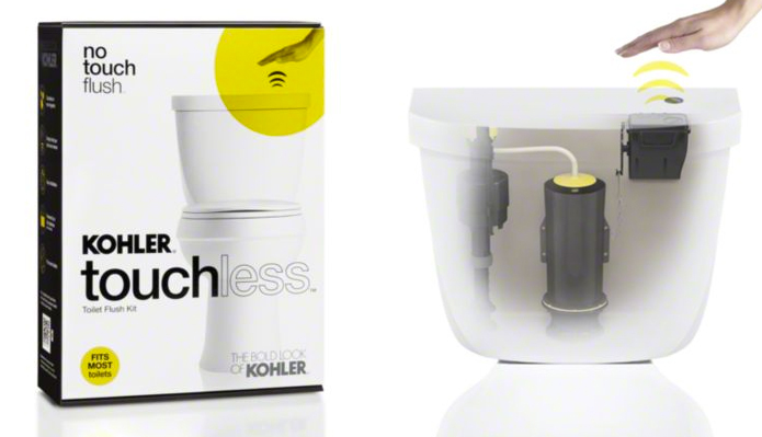 更衛生的觸控式馬桶沖水器