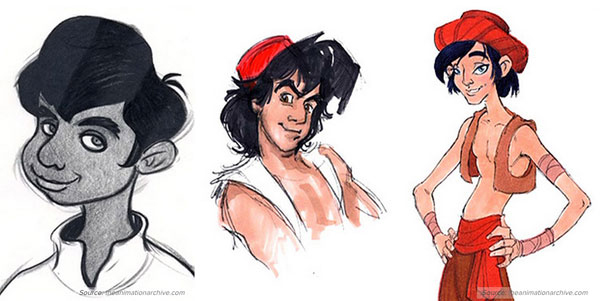 迪士尼動畫角色的早期設計，感覺有另一種滋味