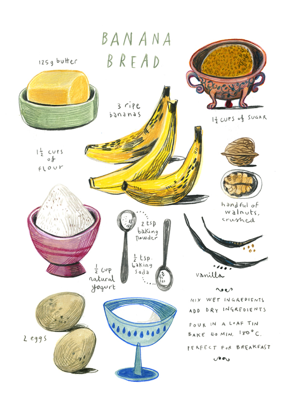 讓人萌生做菜意願，可愛手繪插畫食譜