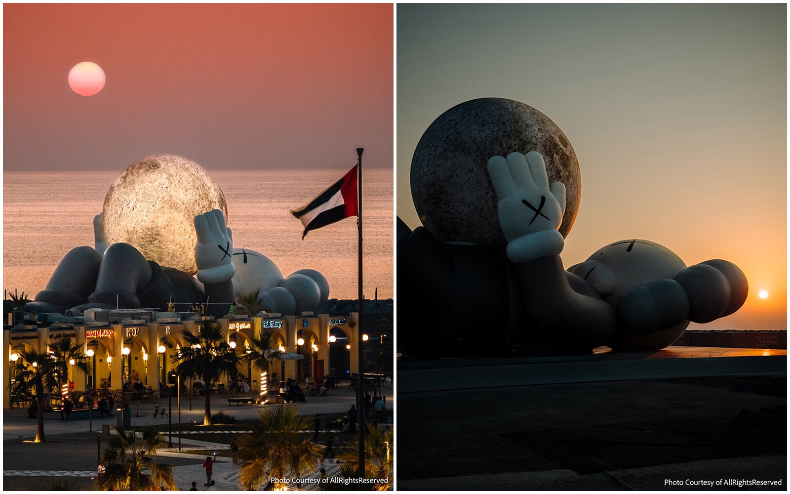 KAWS:HOLIDAY 阿布達比登場!32 公尺巨型 COMPANION 點亮海濱夜色