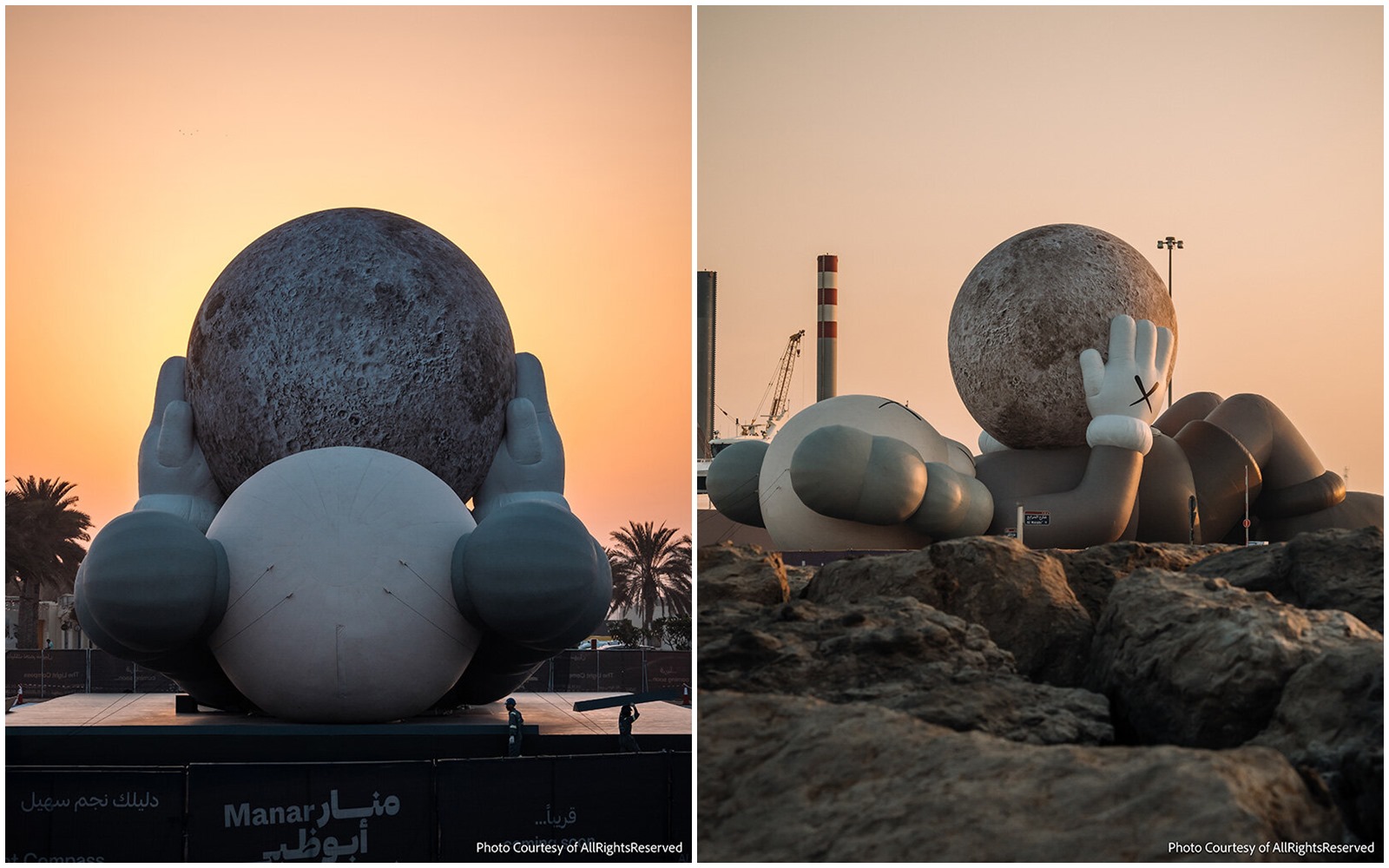 KAWS:HOLIDAY 阿布達比登場!32 公尺巨型 COMPANION 點亮海濱夜色