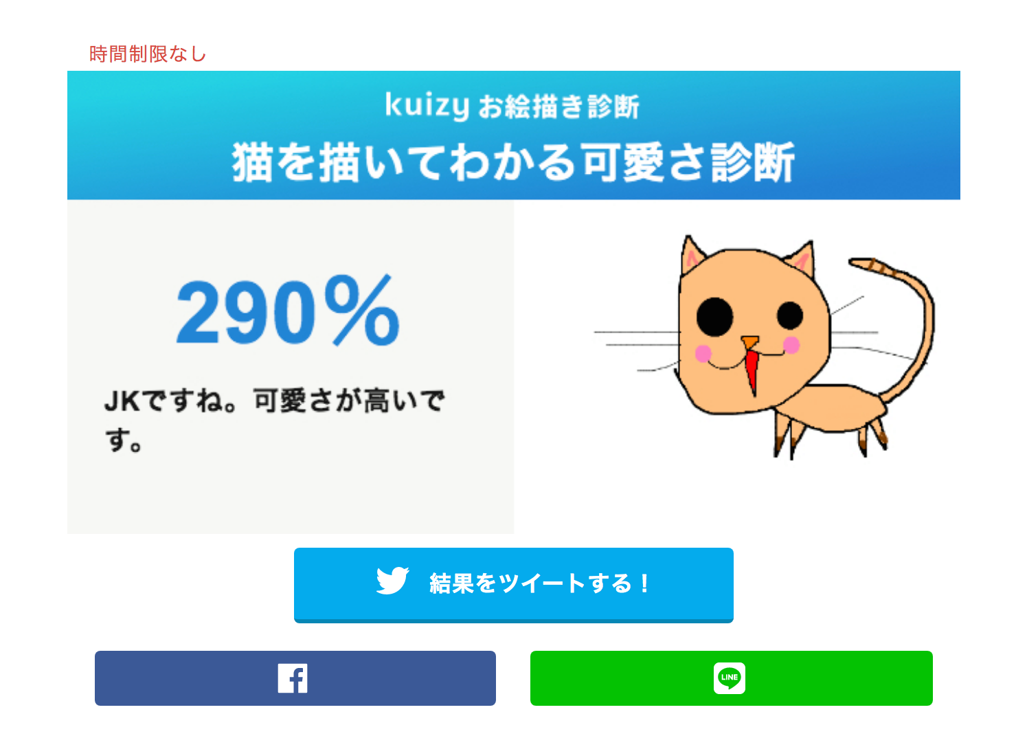 日本網站Kuizy畫貓測驗可愛度！線上繪圖診斷貓咪可愛百分比