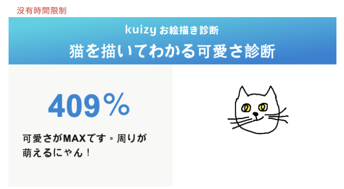 日本網站Kuizy畫貓測驗可愛度！線上繪圖診斷貓咪可愛百分比