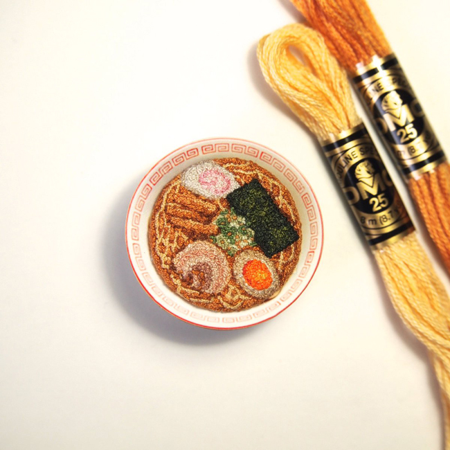 這真的不能吃嗎？用繡線打出來的日本料理