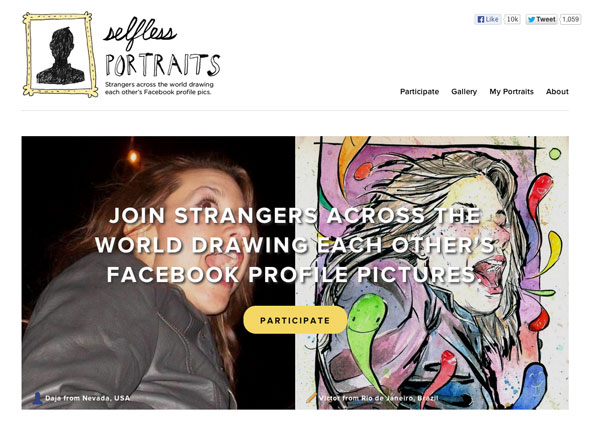 你畫我、我畫你，陌生人畫陌生人 Facebook 大頭照企劃