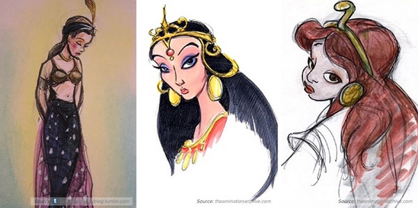 迪士尼動畫角色的早期設計，感覺有另一種滋味