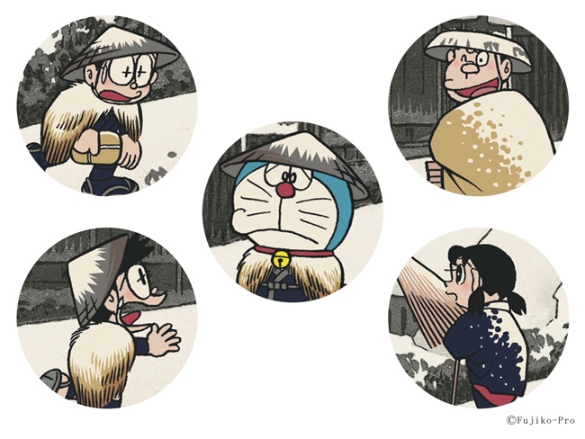 哆啦 A 夢玩穿越！坐上時光機現身浮世繪名畫