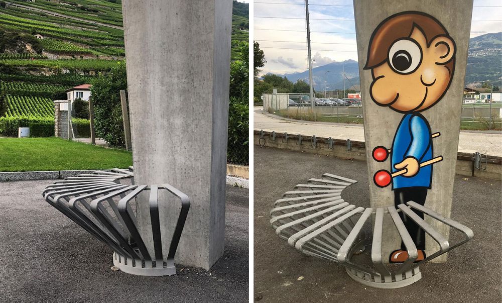 凌亂紐約街景再想像!美國藝術家Tom Bob創意塗鴉讓馬路人孔蓋、排水管活過來