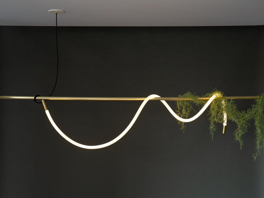 自由變化的發光繩索燈具!美國設計師打造「Tracer Loop」照明燈具