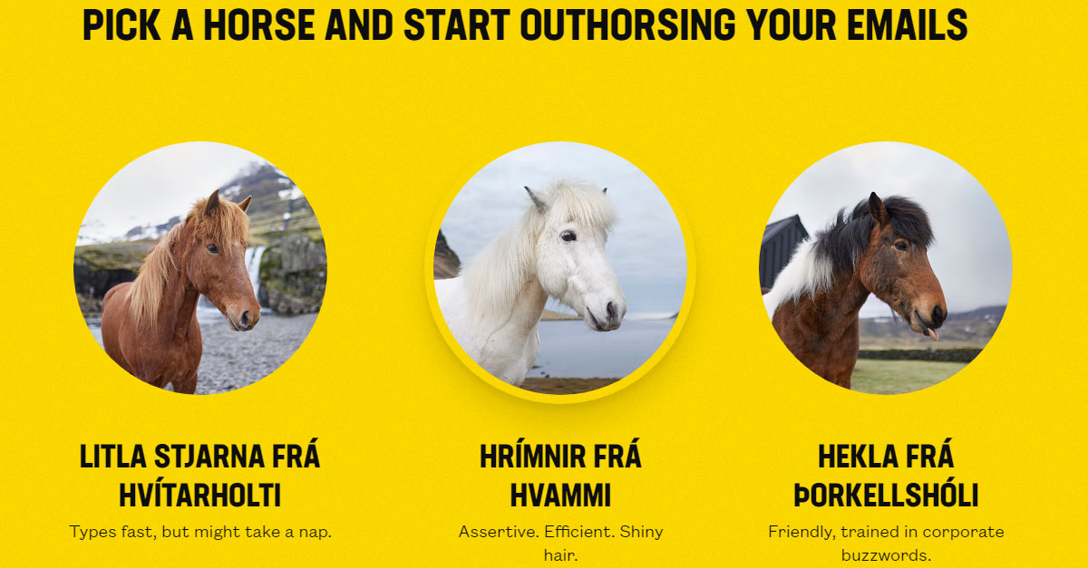 冰島旅遊局創意行銷！冰島馬「亂碼回信」讓你休假遠離煩人工作郵件