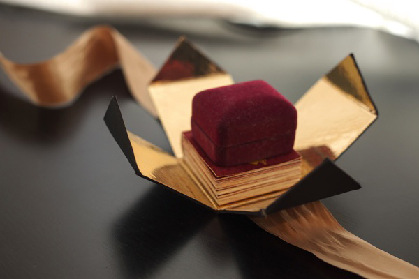 向好工作求婚，訂婚戒指盒履歷表