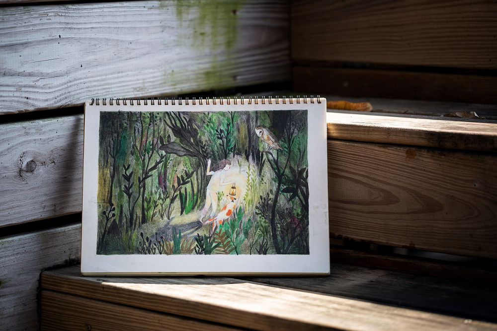 想家時就畫山吧！台灣插畫家利宜玲繪出傳遞出思念的歸屬情感