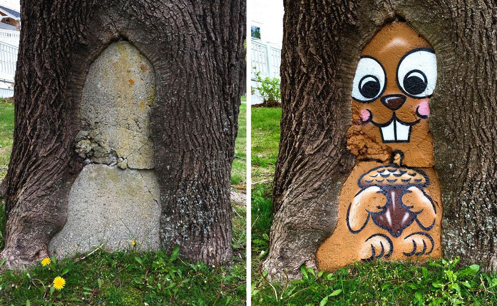 凌亂紐約街景再想像!美國藝術家Tom Bob創意塗鴉讓馬路人孔蓋、排水管活過來